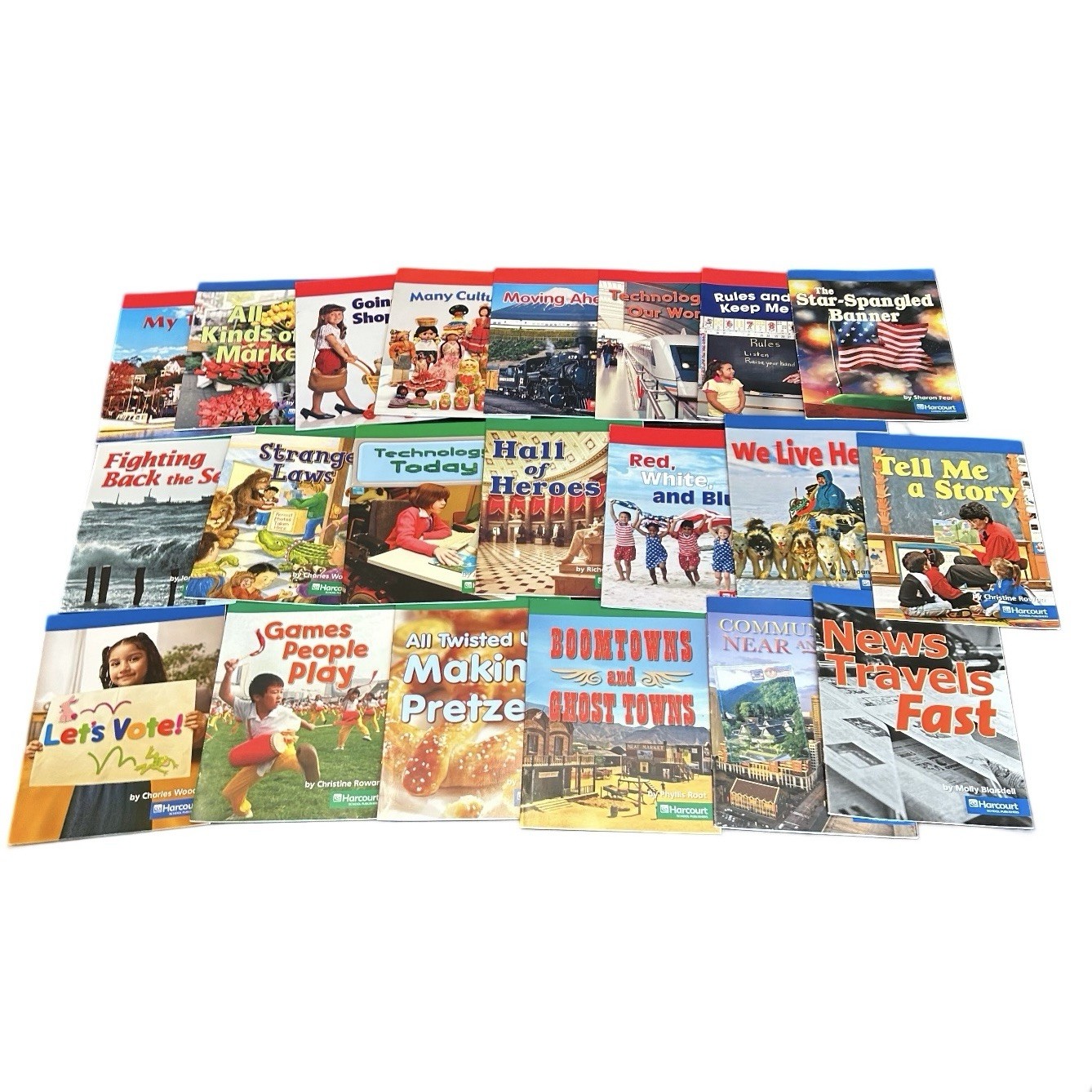 Educational Books Lot Of 50, Grades 2-3 Reading Levels Houston Mifflin