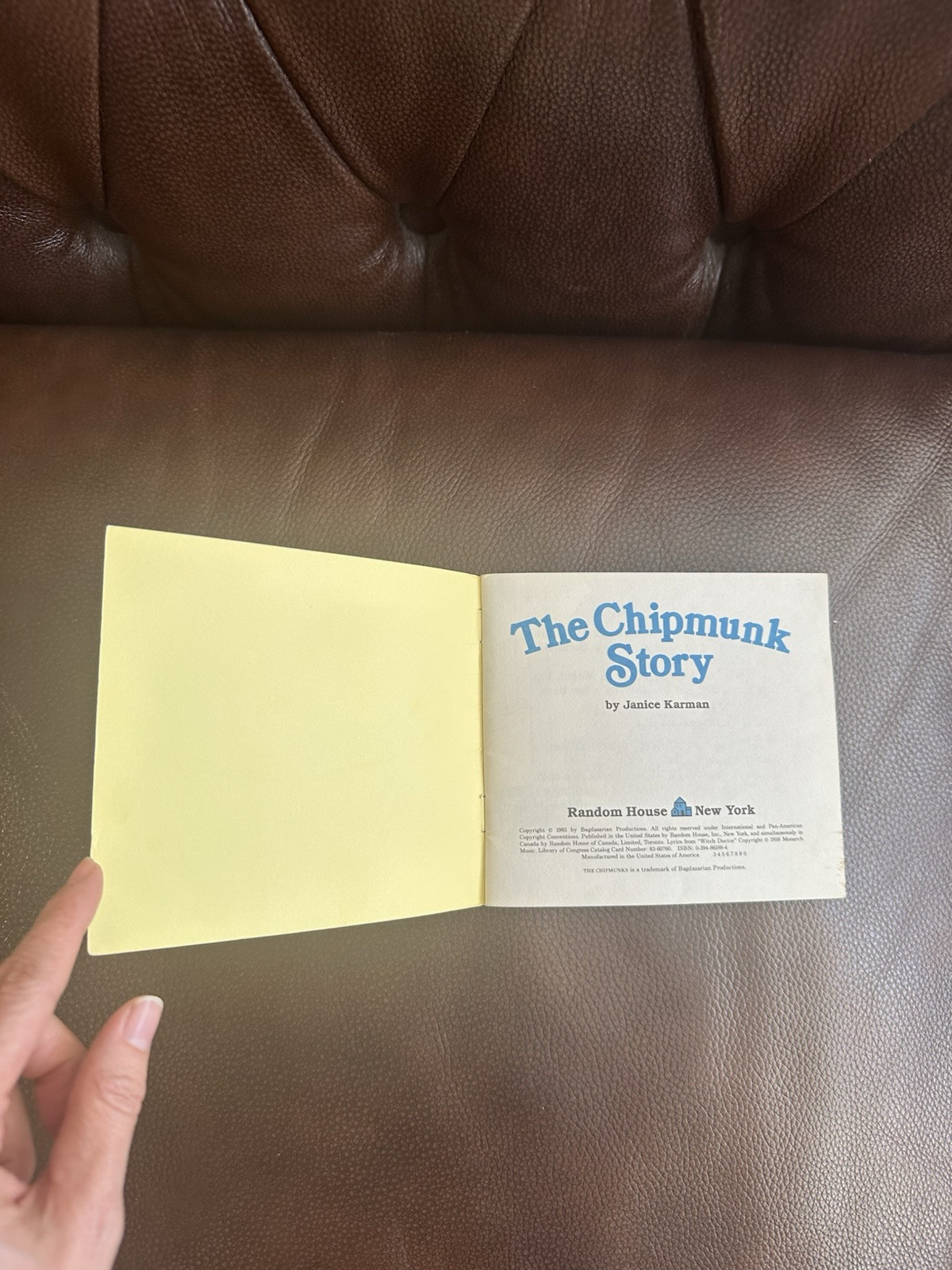 Vintage Alvin & The Chipmunks- The Chipmunk Story Paperback 1983
