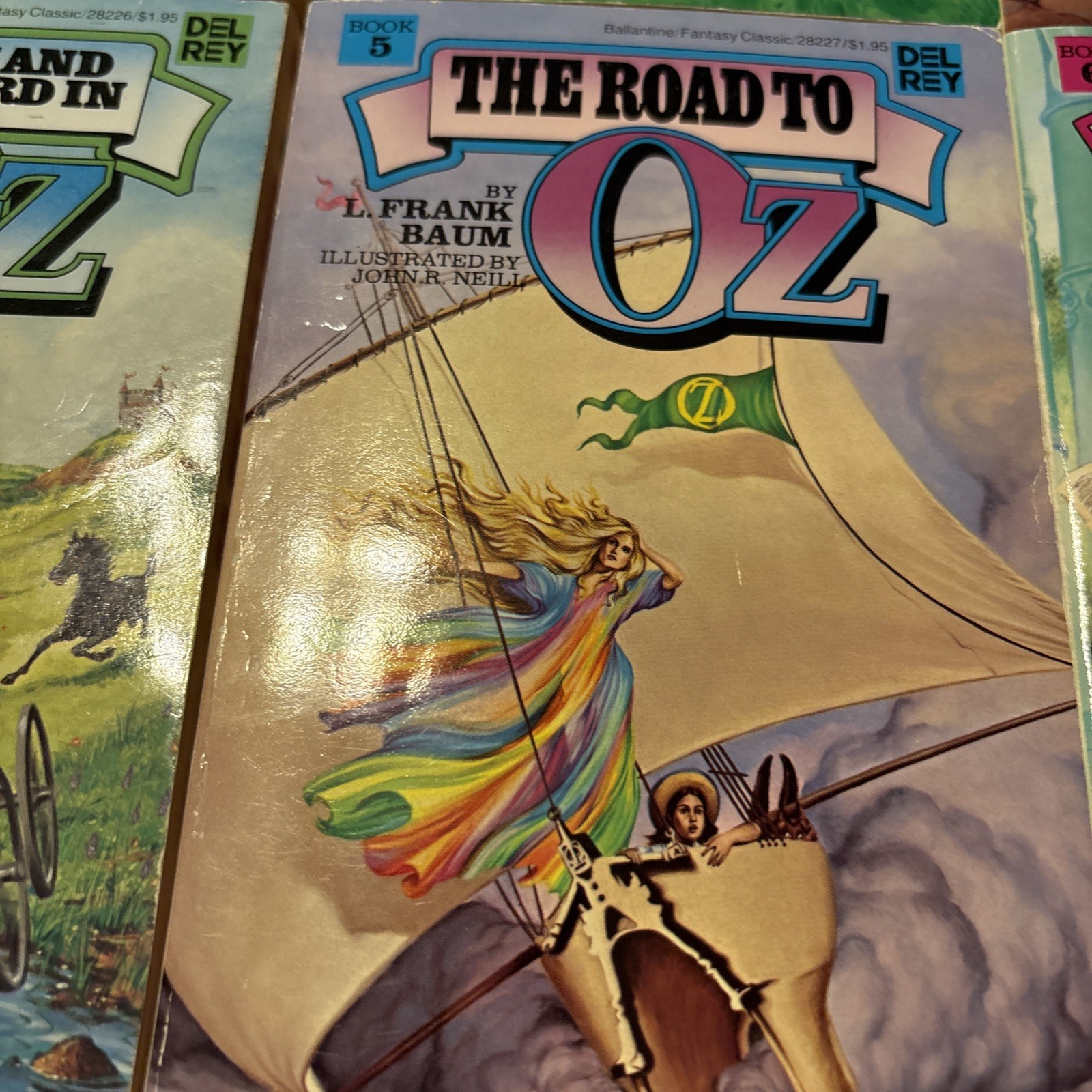 Lot of 7 Wizard of Oz Del Rey Paperback L. Frank Baum Vol 1-7 Vintage 1979 EUC