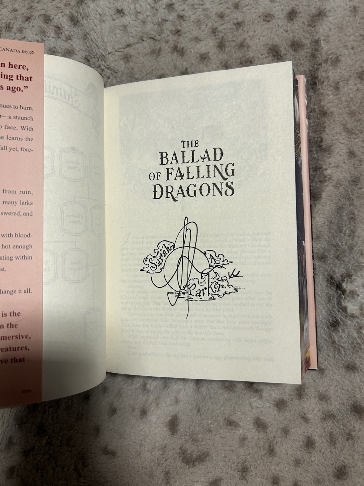 The Ballad of Falling Dragons by Sarah A. Parker SIGNED IN PERSON