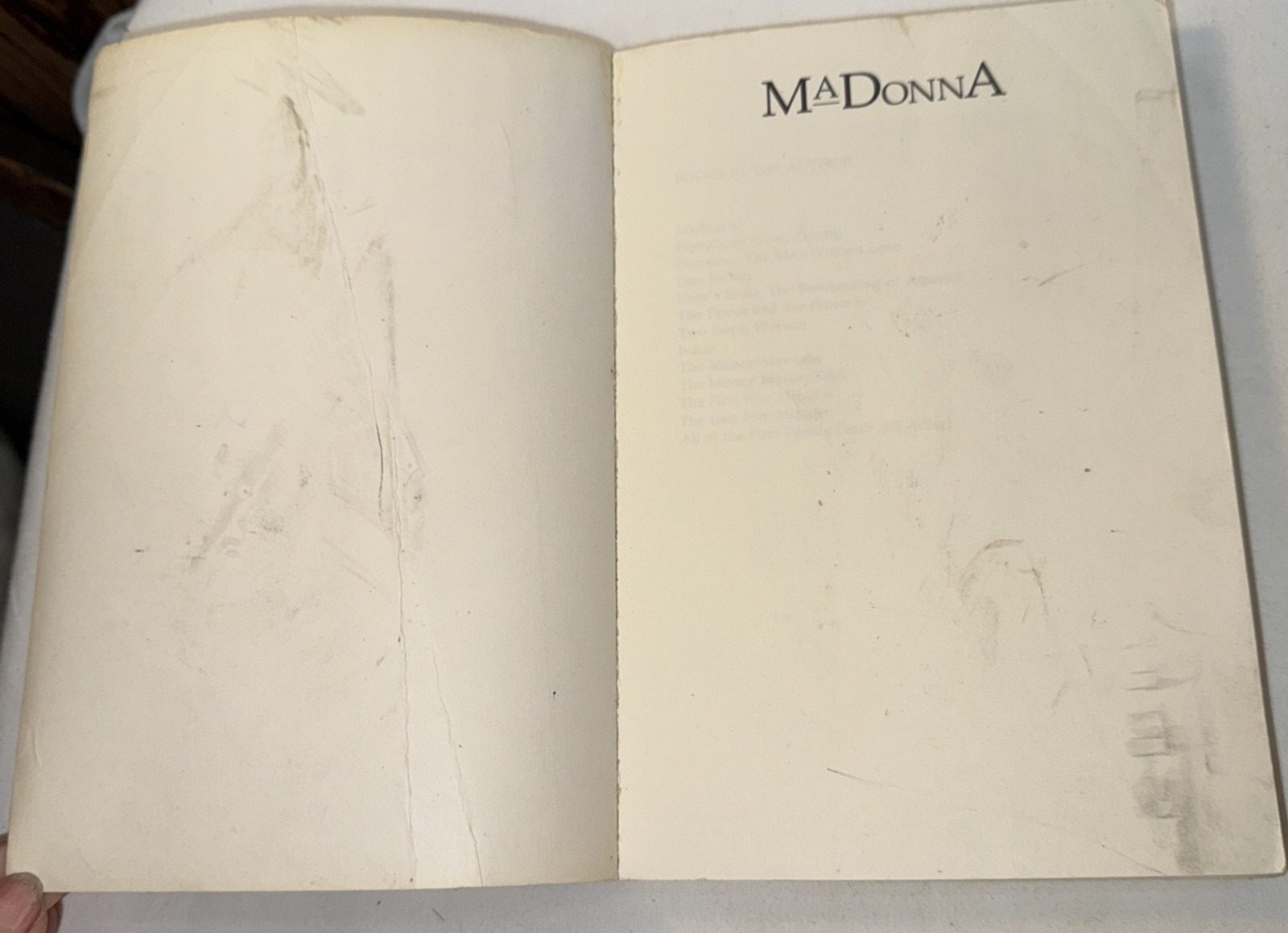 MADONNA The Book large paperback book First Quill Edition PHOTOS 256 pages