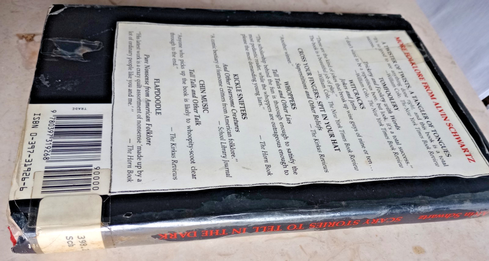 1981 1ST/9TH SCARY STORIES TO TELL IN THE DARK ALVIN SCHWARTZ HC/HARDCOVER BOOK