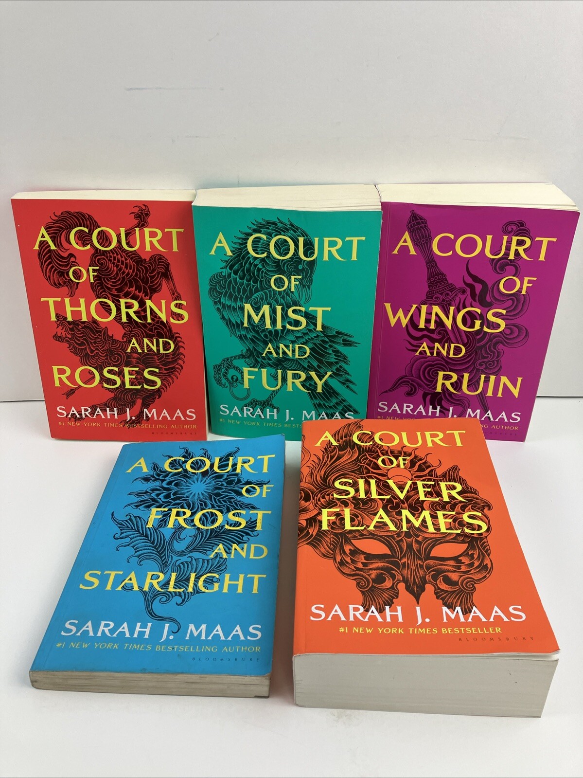 A Court of Thorns and Roses Complete Series by Sarah J. Maas, 5 Books, paperback