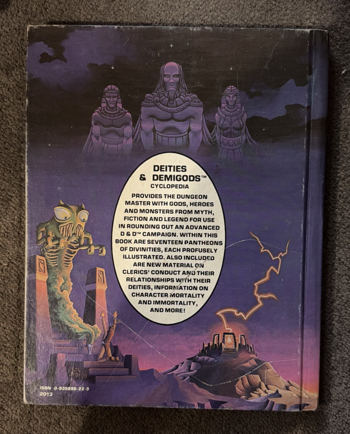 TSR Presents Deities & Demigods Advanced Dungeons & Dragons 1980 HC 128 Pages