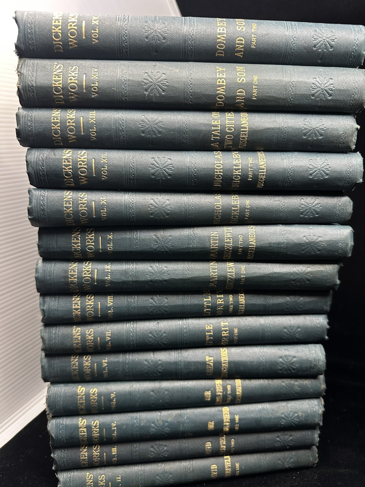 THE WORKS OF CHARLES DICKENS 1911 Collier 25 Volumes Set Vintage Lot