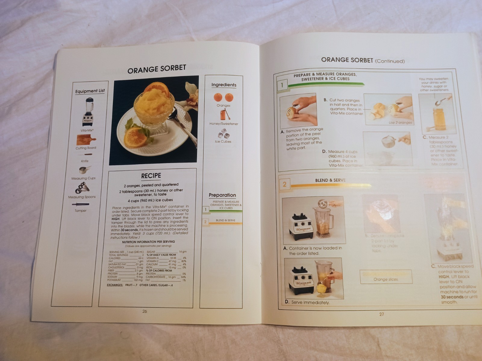 Vita-Mix Getting Started Recipes Booklet + Quick Start VHS Instructional Video