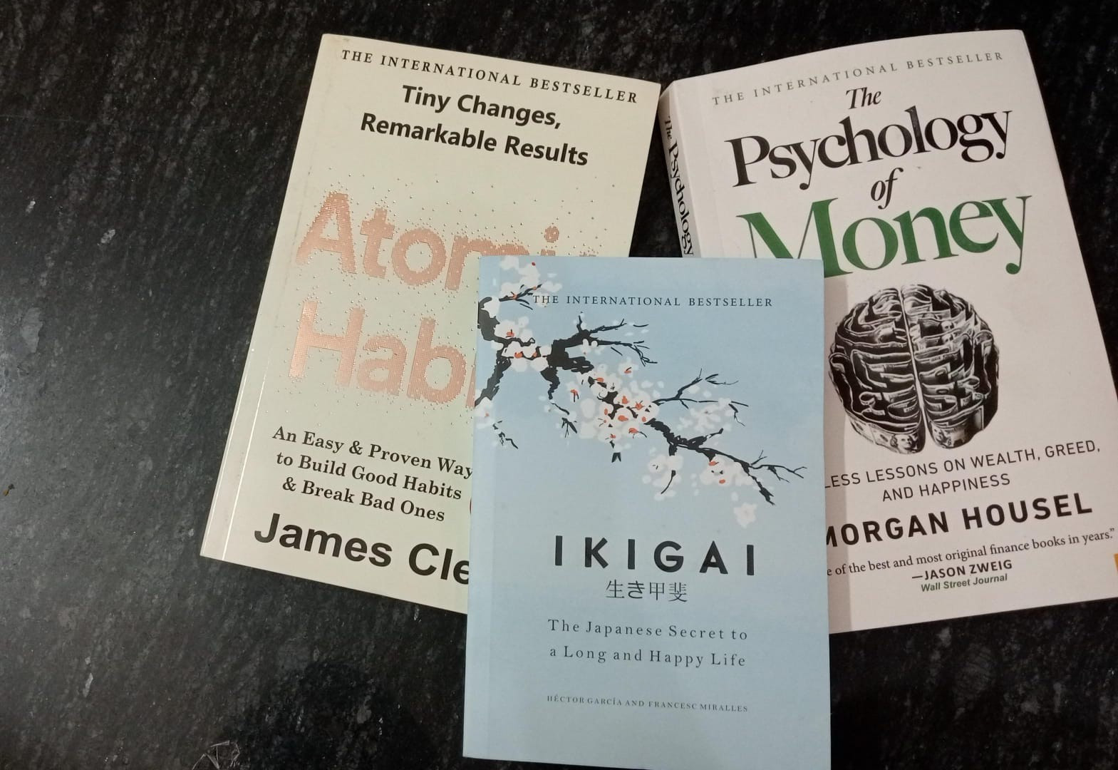 (3 Books) Atomic Habits+ikigai+the Psychology Of Money Paperback