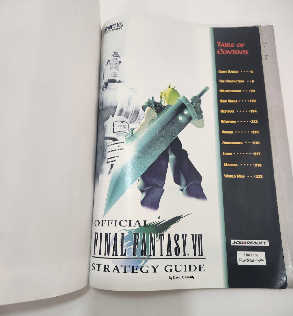 FINAL FANTASY VII BRADY GAMES STRATEGY GUIDE VERY RARE 1ST COVER! FF7