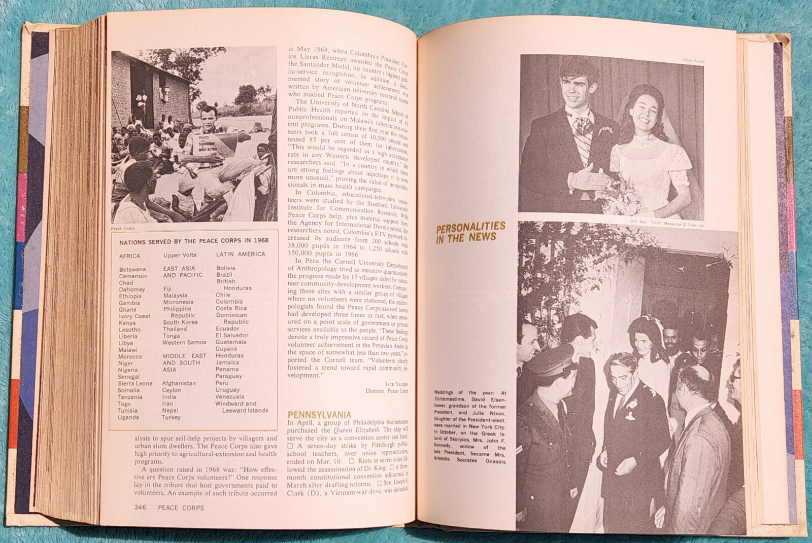 Grolier Encyclopedia Year Book 1969 Hardcover 512 Pages Of Highlights & History