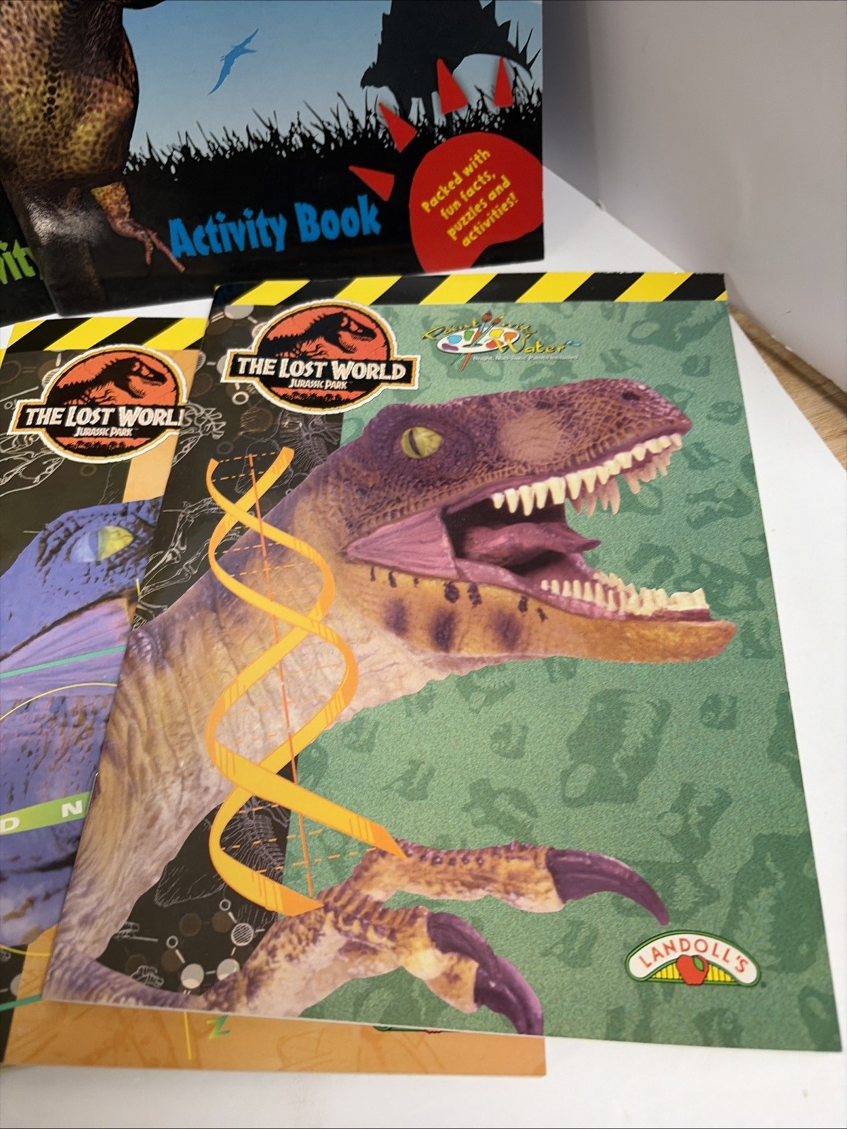 10 DINOSAURS ACTIVITY BOOKS. Paint, Color, Stickers & Puzzles NOS