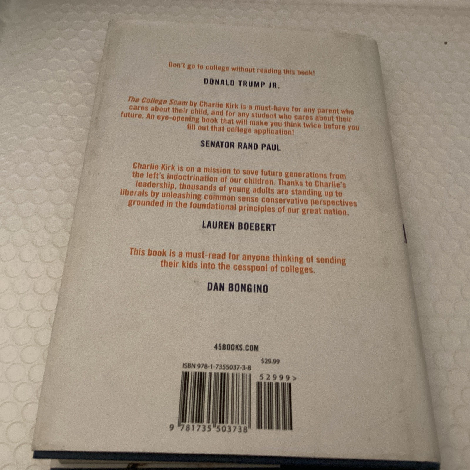 The College Scam By Charlie Kirk 2022 First Edition First Print HC