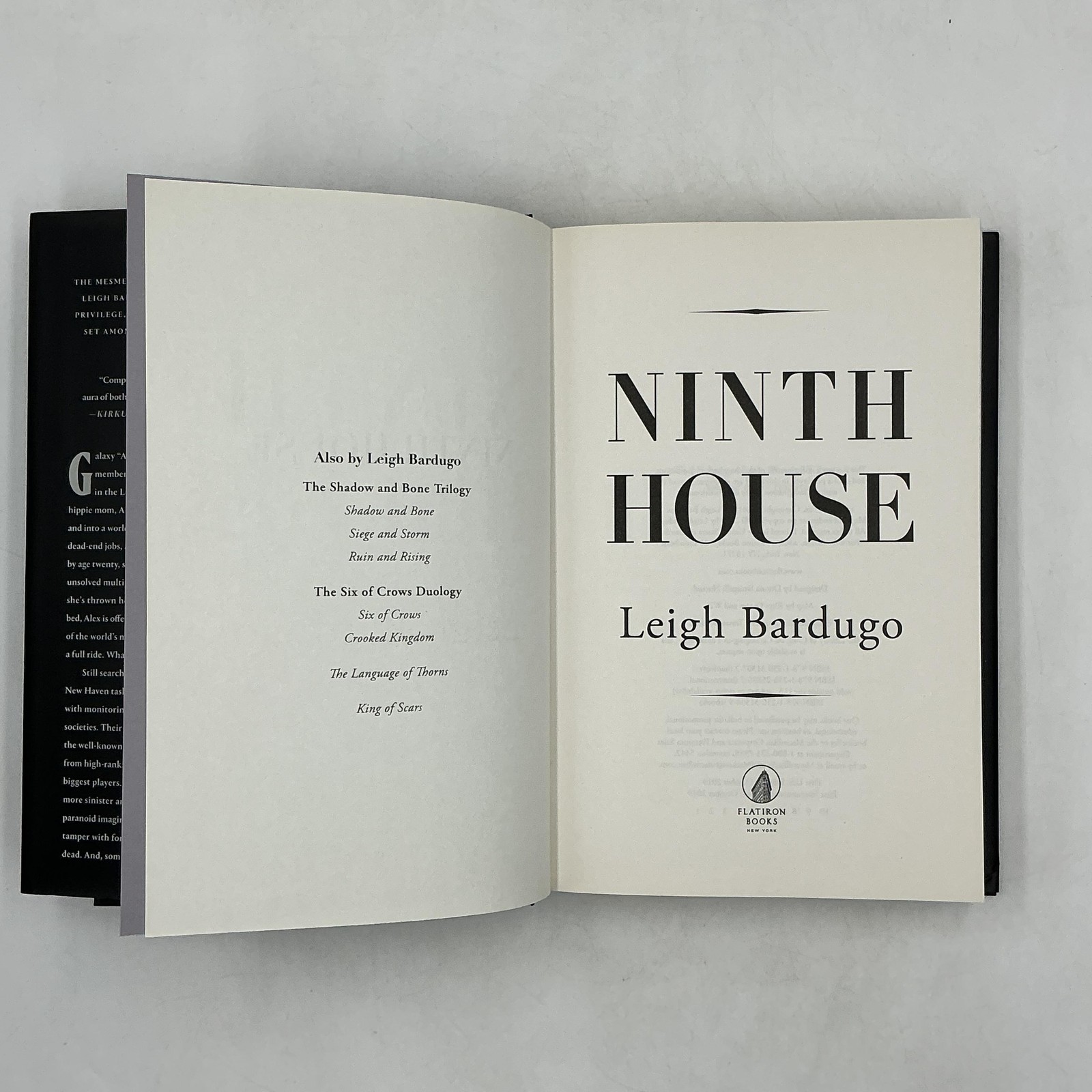 Ninth House Leigh Bardugo Flatiron Books Hardcover 2019 First Edition Black