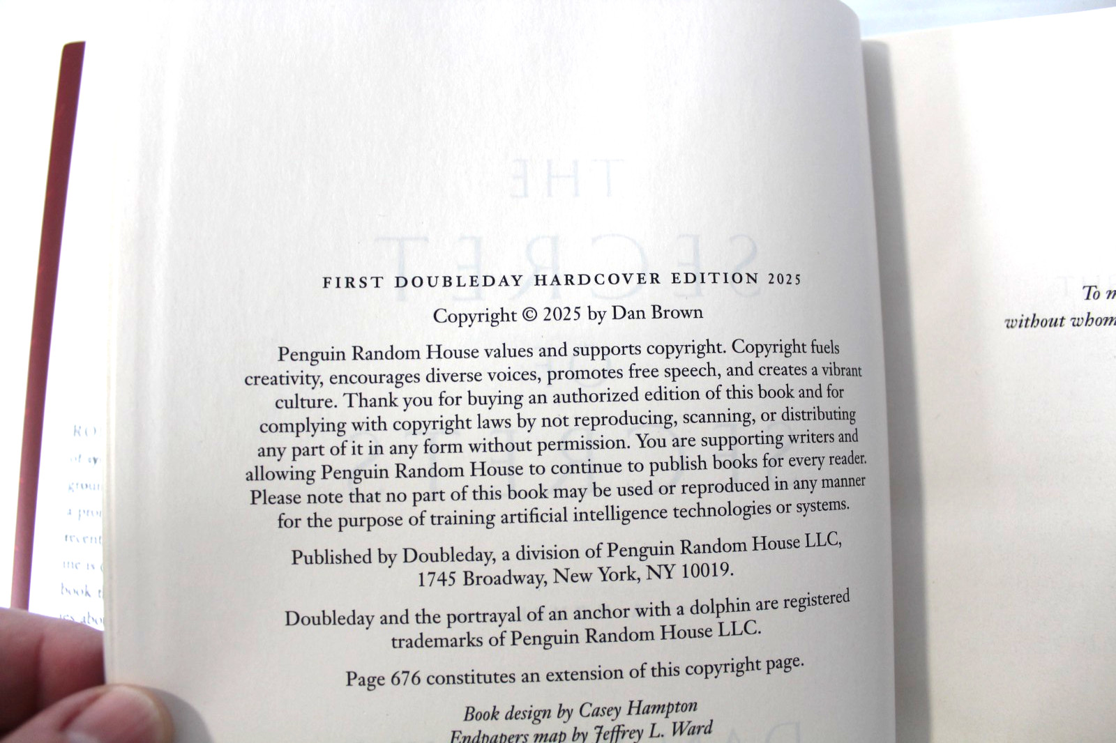 The Secret of Secrets : A Novel by Dan Brown 2025 Hardcover First Edition 2nd Pr