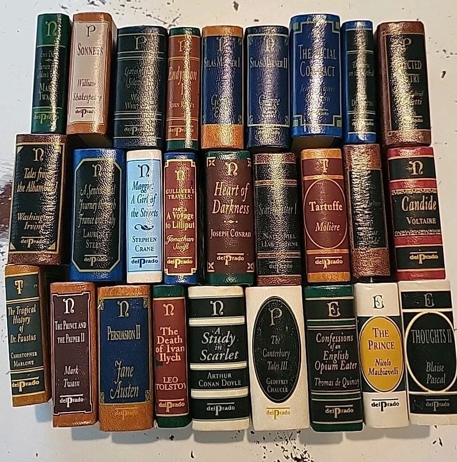 Del Prado Miniature Books Classics Library Your Choice Of Titles Leather Mini