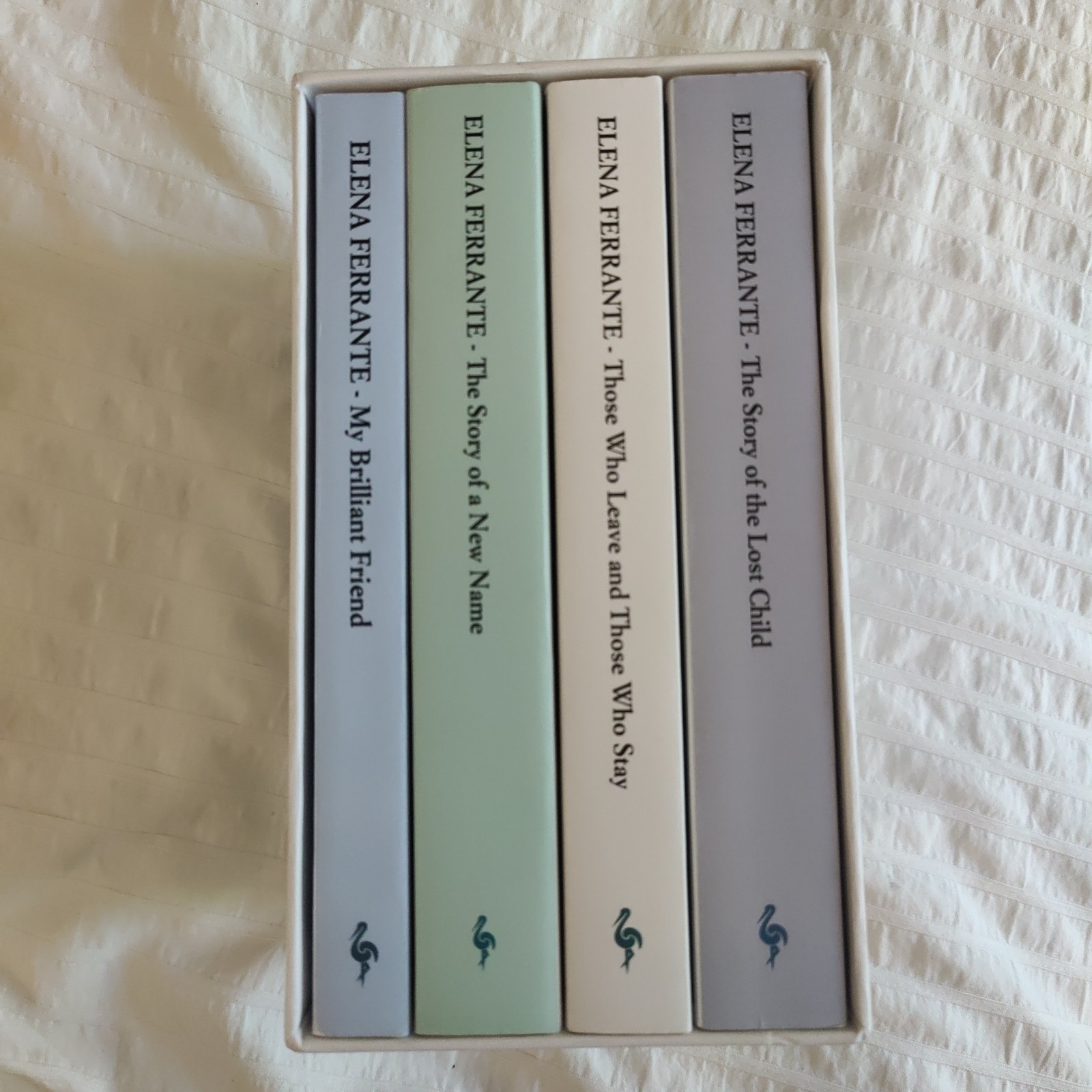 The Neapolitan Novels box set by Elena Ferrante(Europa Editions,trade paperback)