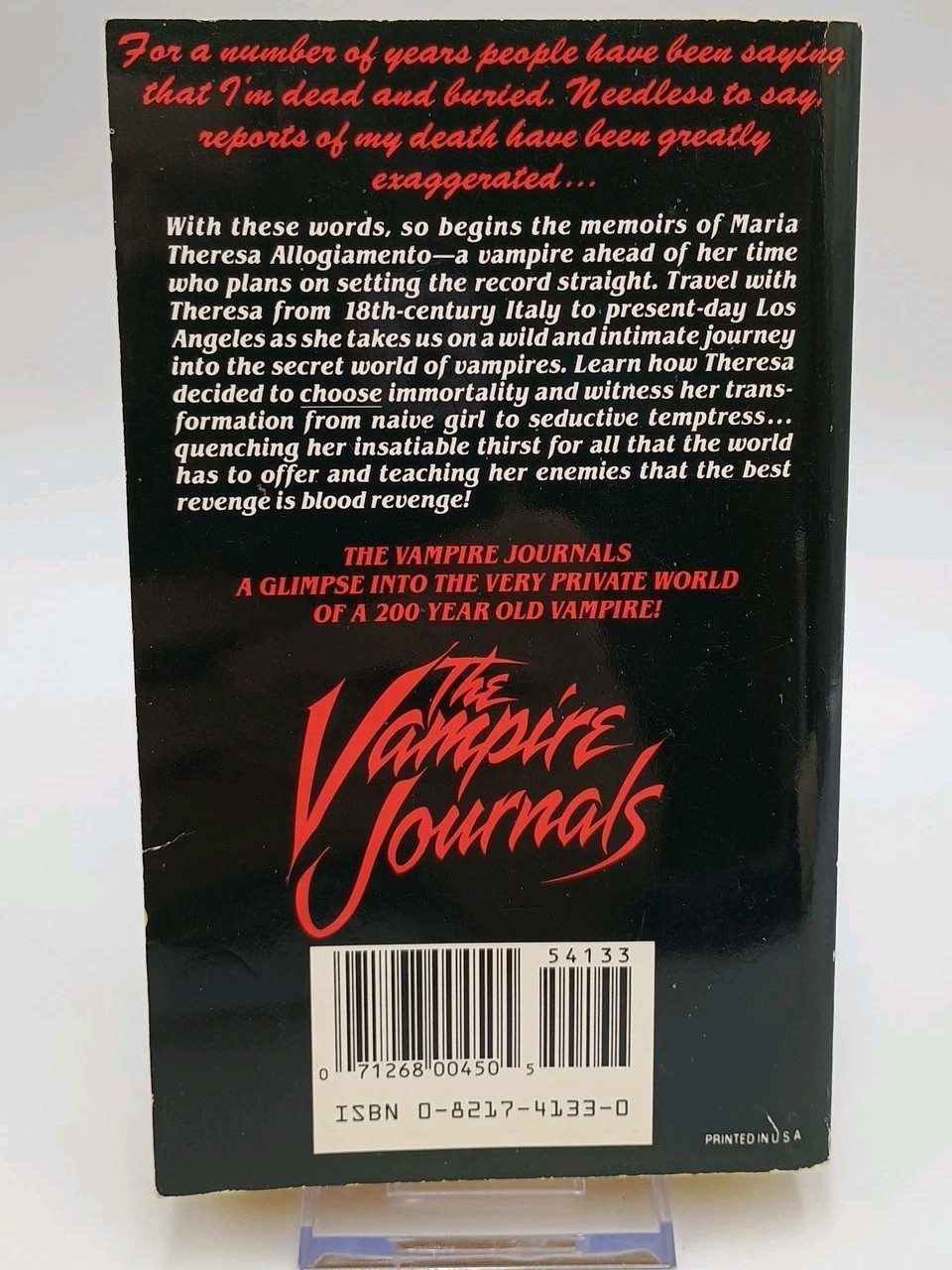 The Vampire Journals By Traci Briery Vintage Paperback 1993 Pinnacle Books