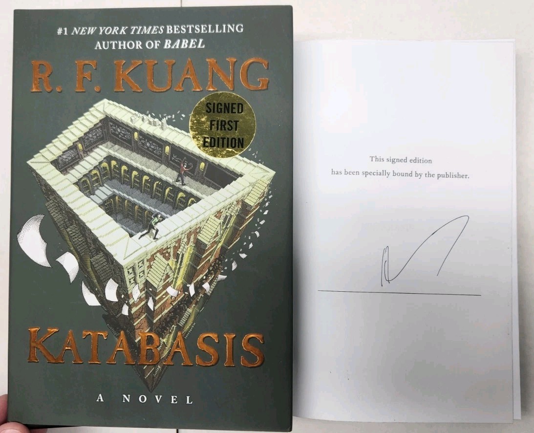 R F Kuang SIGNED Book Katabasis First Edition Hardcover Exclusive Sprayed Edges