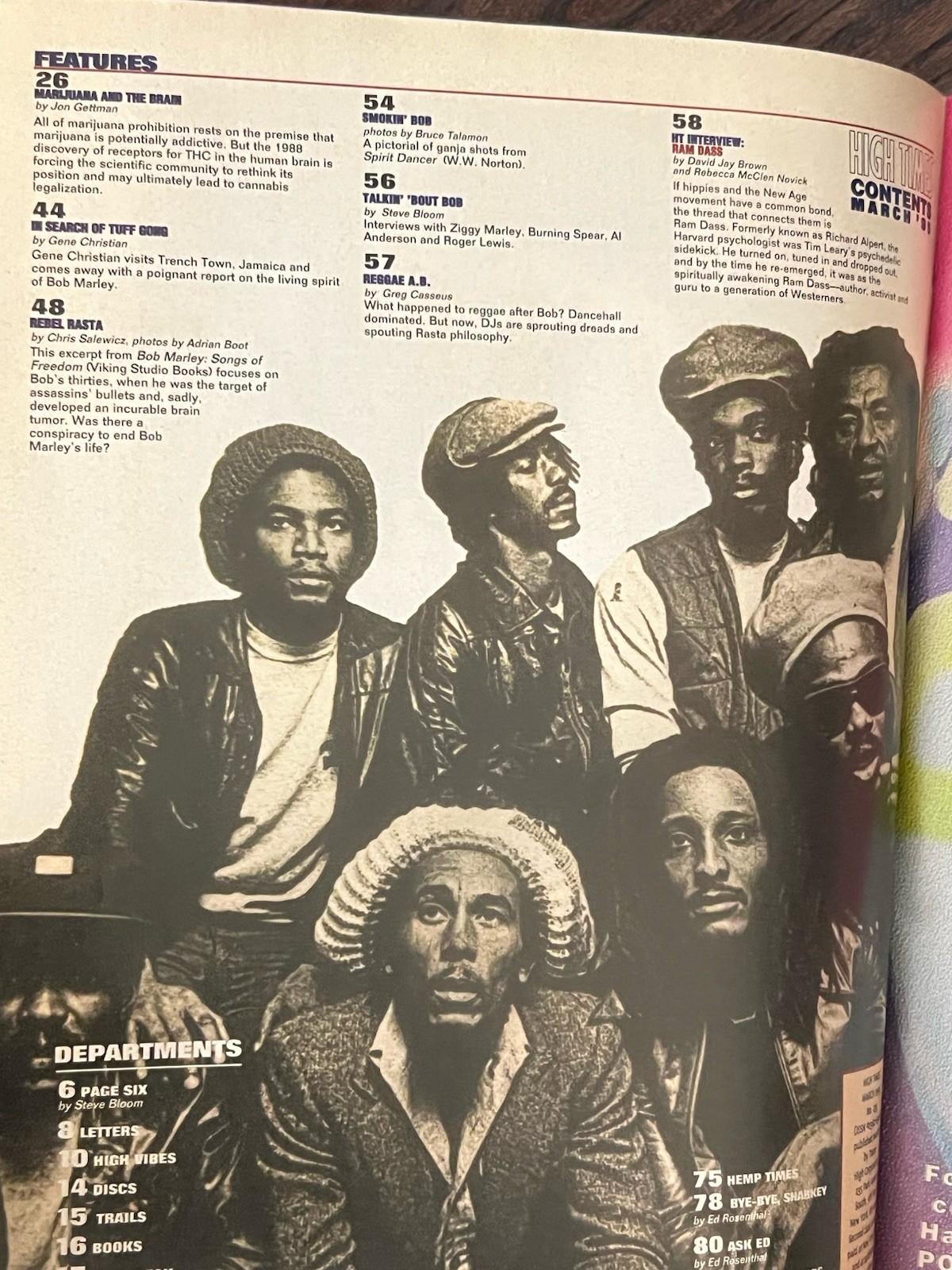 Vintage 1995 March High Times Magazine Book Bob Marley Lives The Legend & Legacy