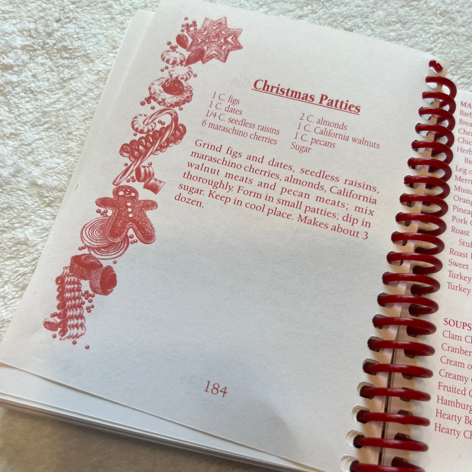 Holiday Favorites Mini Size Cookbook 184 Pages of Recipes 1999 Rada Mfg. Co.