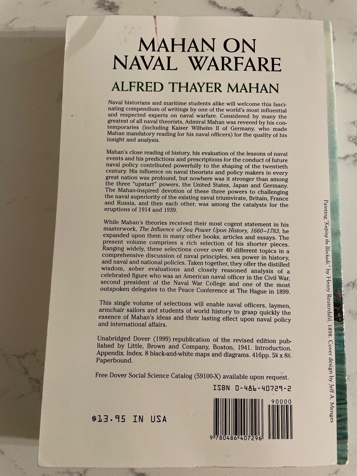 Mahan on Naval Warfare by Alfred Mahan – PB Like New Condition