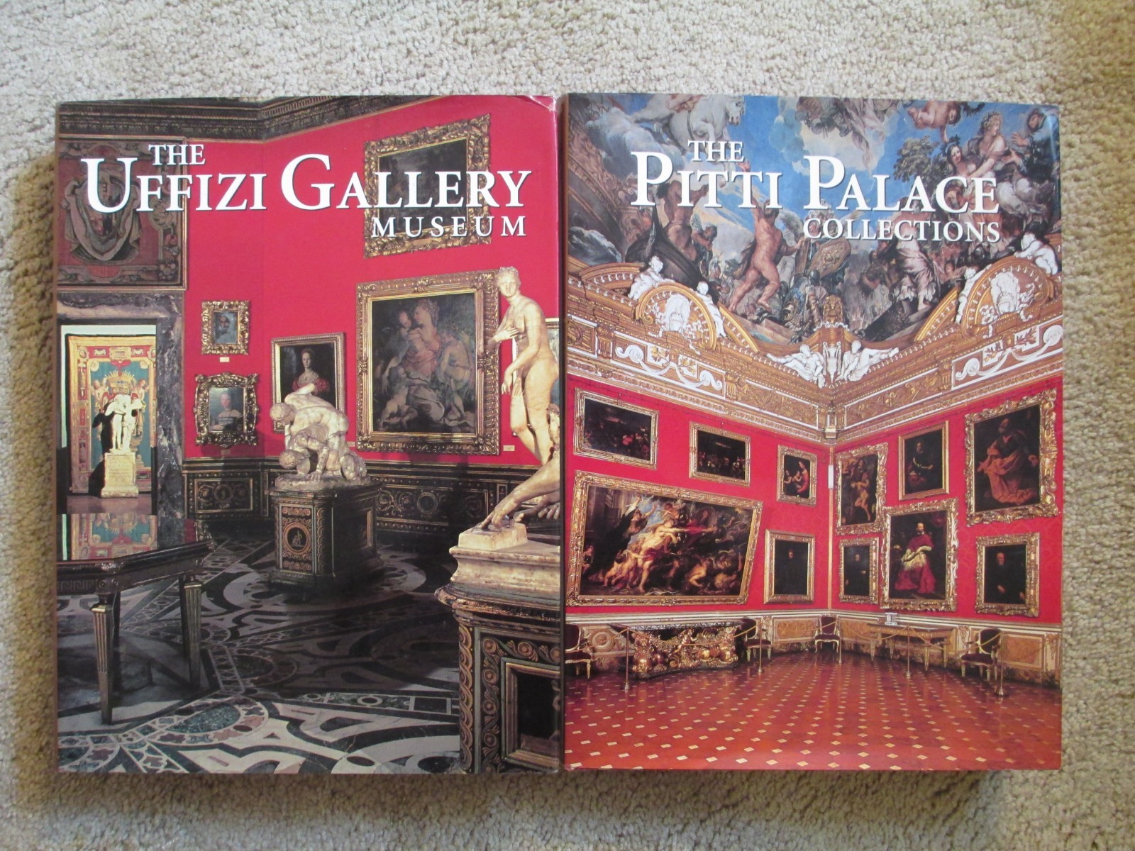 Uffizi Gallery Museum & Pitti Palace Collections Hardcover w/DJ Coffee Table Set