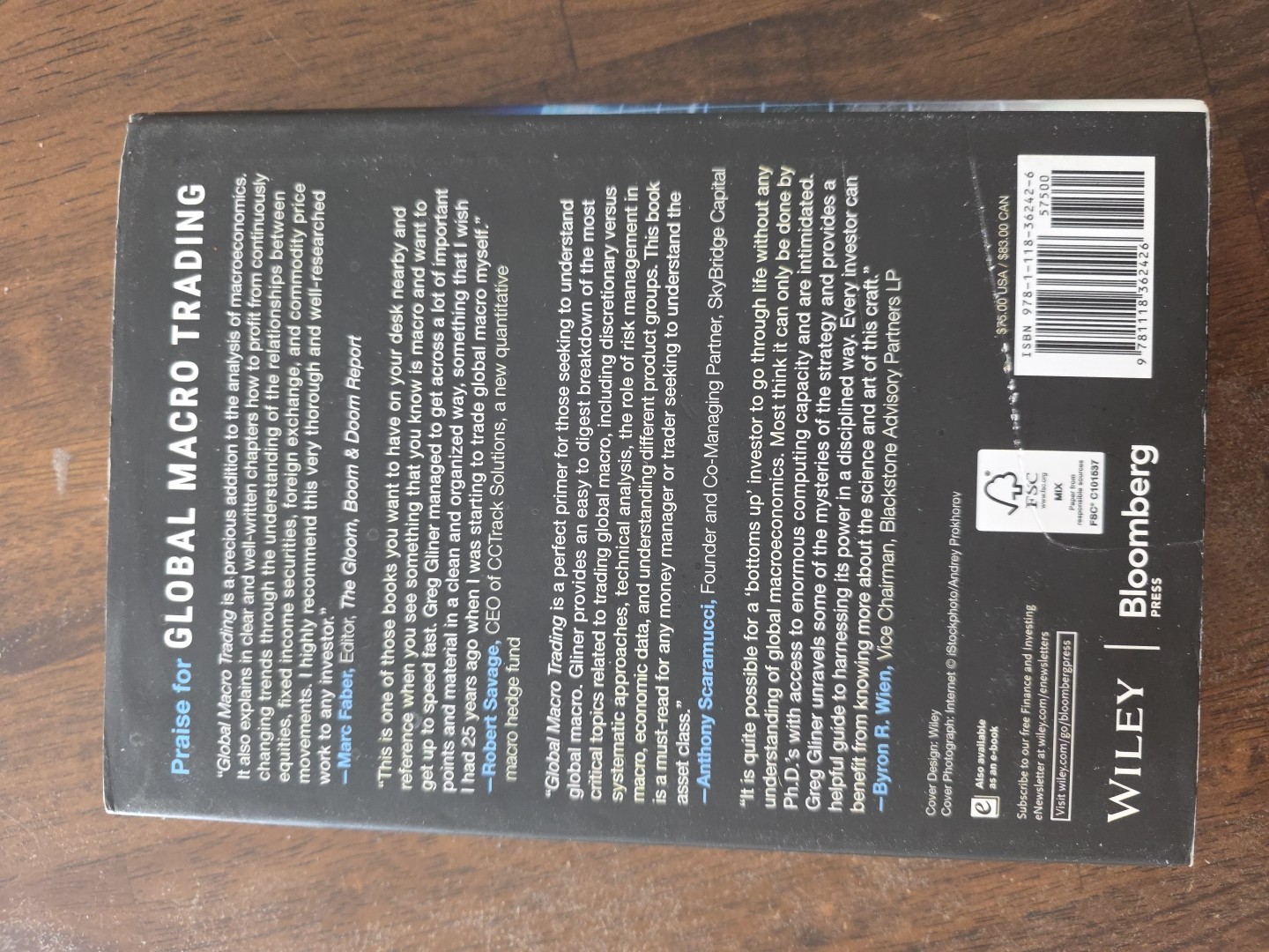 Global Macro Trading : Profiting in a New World Economy by Greg Gliner Hardcover