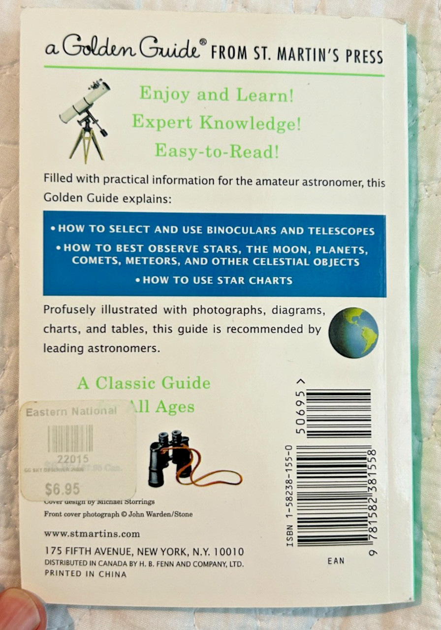 2002 The Sky Observer’s Guide Golden Pocket Book 160 Pages