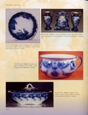 Flow Blue China ID$ Book 1830s Up Marks Plates Etc
