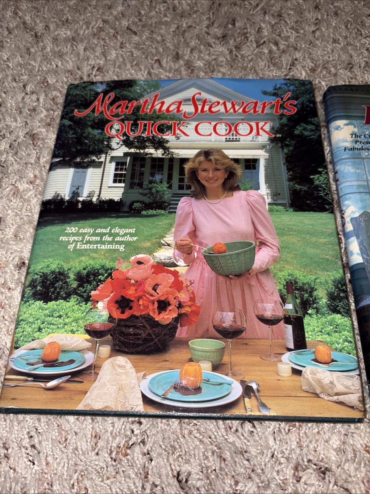 Martha Stewart Quick Cook & Hors D’Oeuvres Hardcover Cookbooks 1983 & 1984 VTG