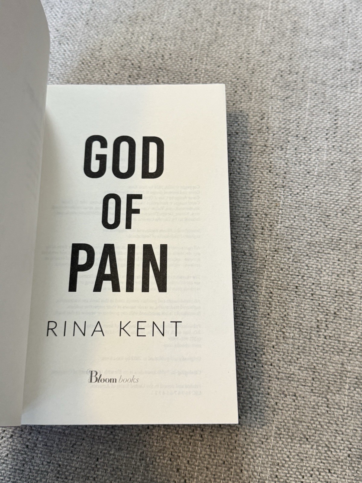 God Of Pain By Rina Kent Signed Deluxe Edition With Sprayed Edges Legacy Of Gods