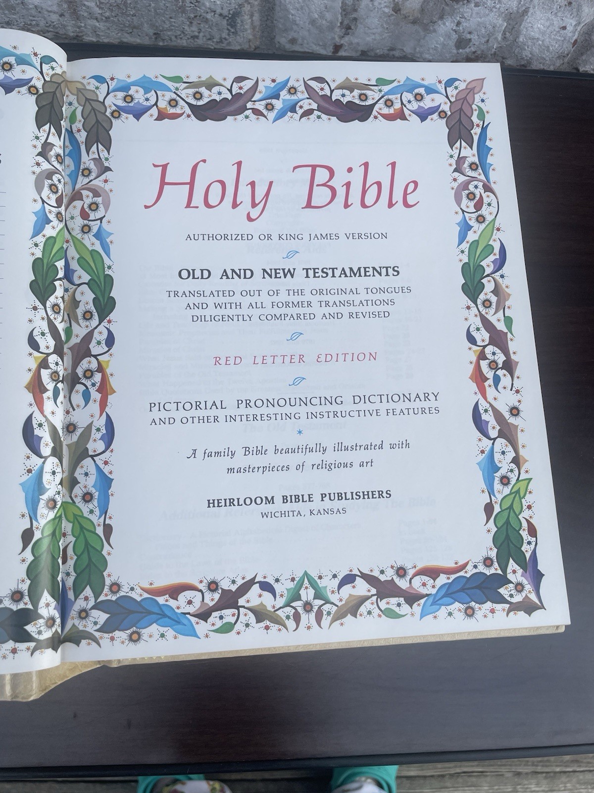 Holy Bible King James Red Letter Edition Illustrated Very Large Weighs 5lbs8oz