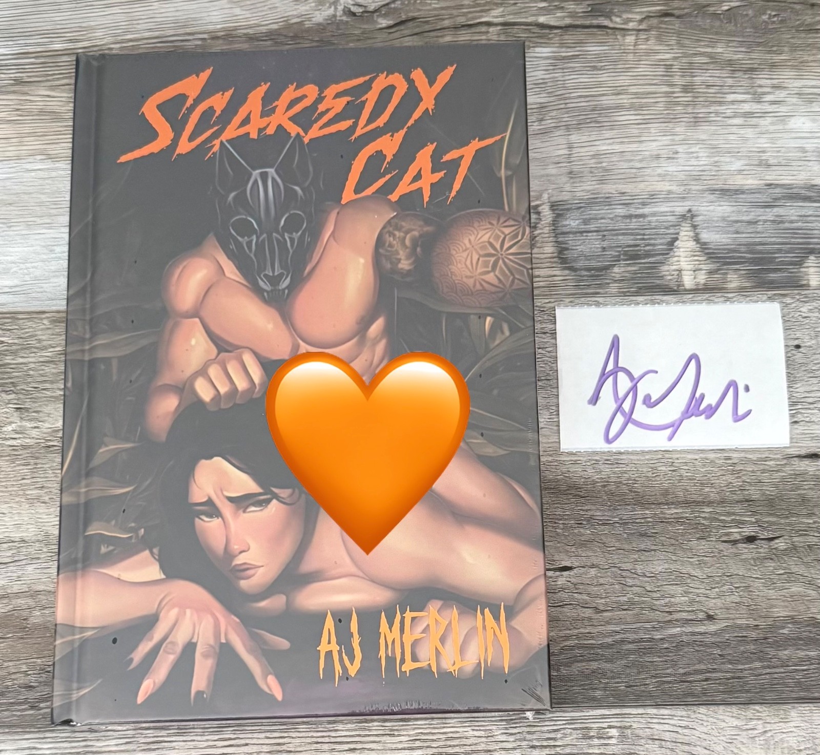 Venom And Lace SCAREDY CAT A.J. Merlin SPRAYED EDGES Signed Bookplate