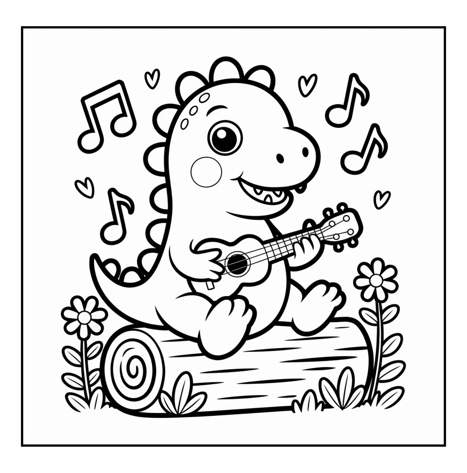Cute Dinosaurs Coloring Book for Kids Ages 4-8 | Fun Prehistoric Activity Book |