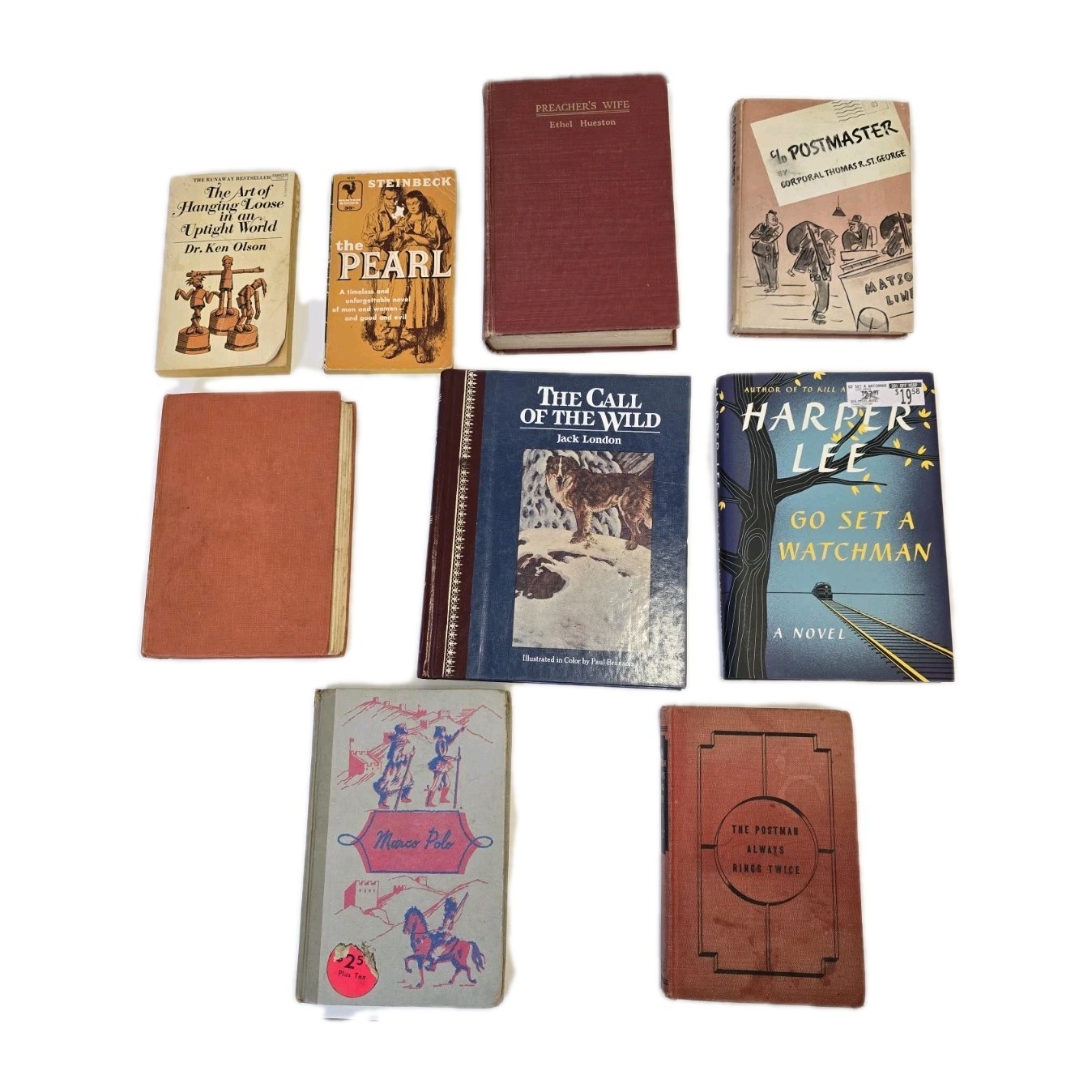 9 CLASSIC TITLE BOOKS HARPER LEE J STEINBECK J LONDON F SLAUGHTER