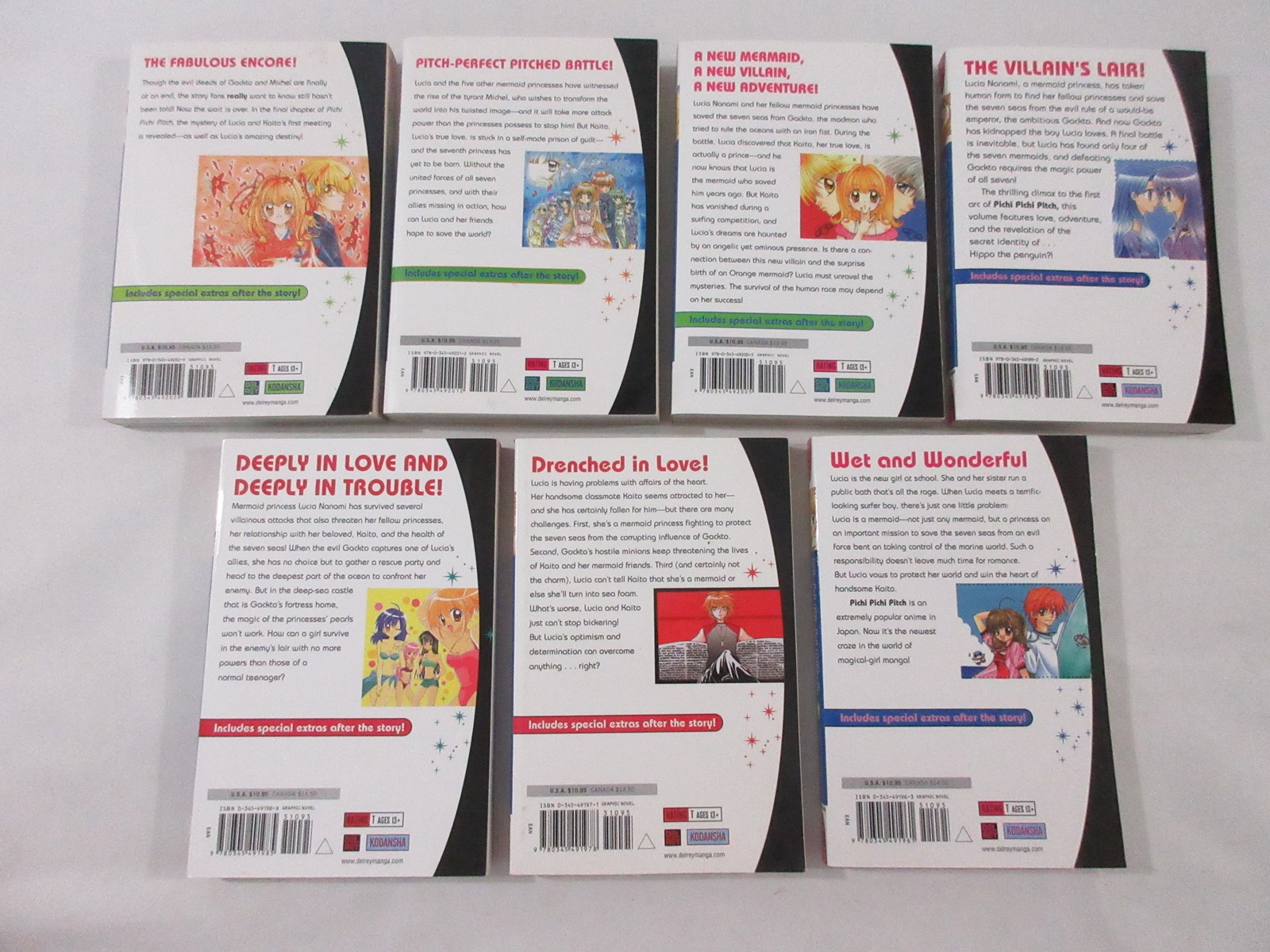 Pichi Pichi Pitch Mermaid Melody Manga Volumes 1-7 Set by Pink Hanamori DEL REY