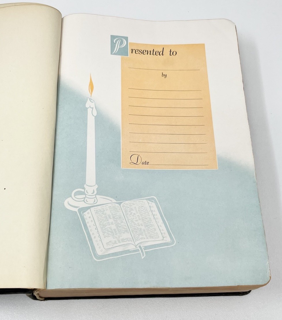Holy Bible 1944 WW2 Era Concordance National Bible Press Large Print W/ Inserts