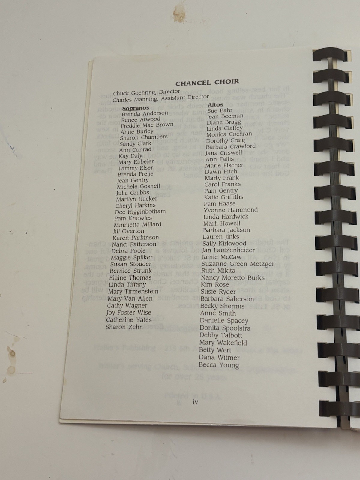 Vtg Church Community Cookbook Heavenly Recipes Chancel Choir Indiana 200+ Pages