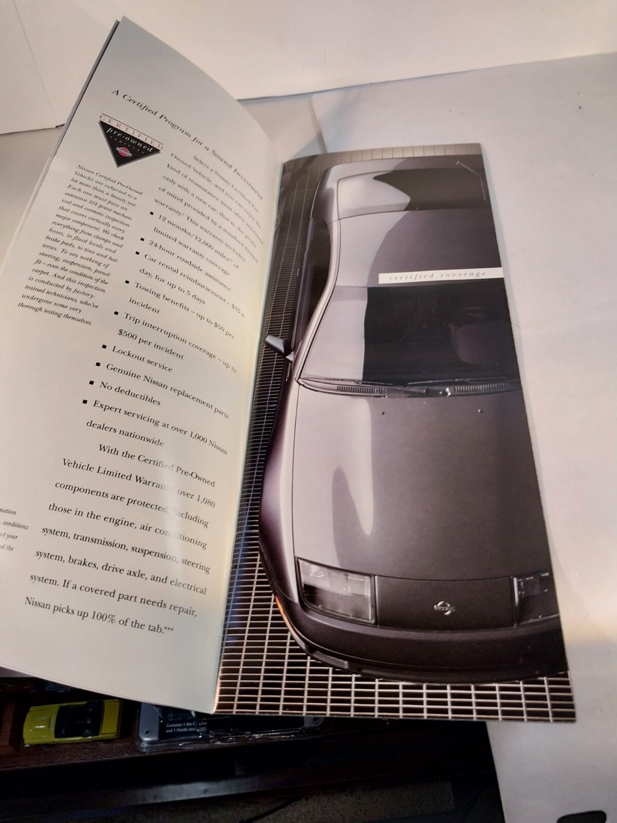 Nissan 1995 Pre-Owned Vehicle Program brochure. 12.25″ x 4.75″. 20 pp. Nice.