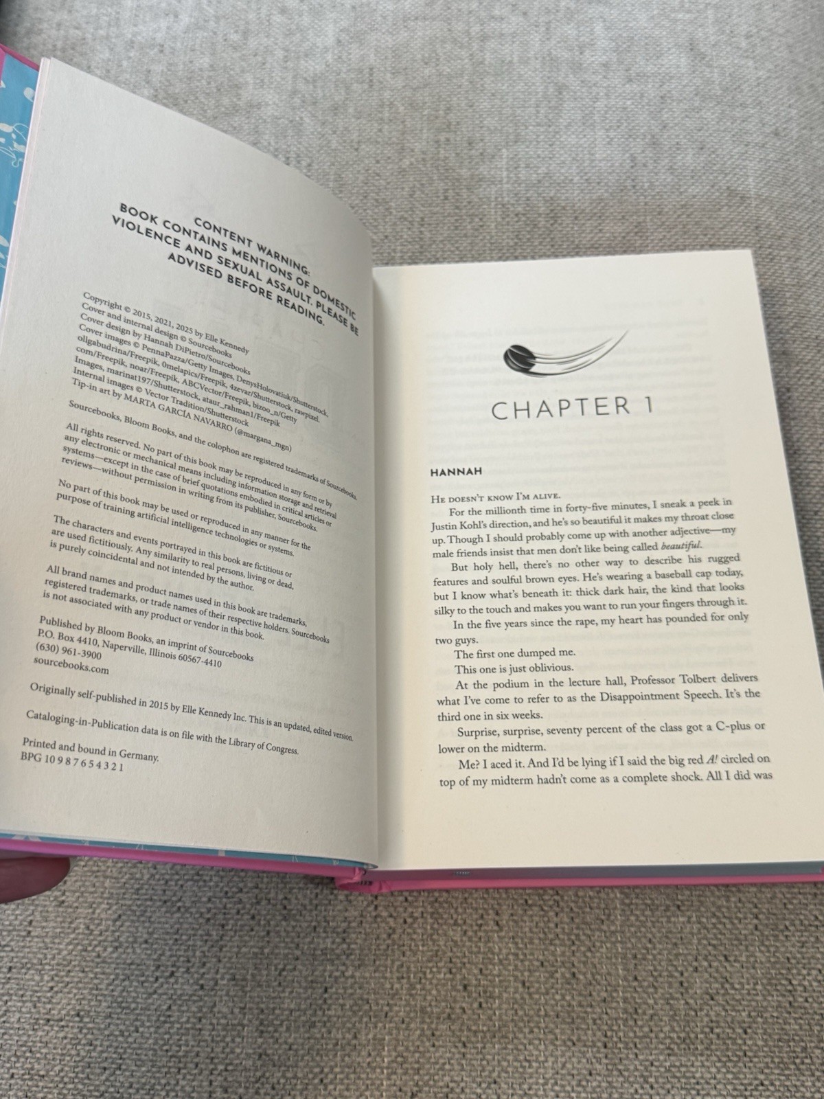 The Deal By Elle Kennedy Collector’s Edition Off Campus Hardcover Stenciled Edge