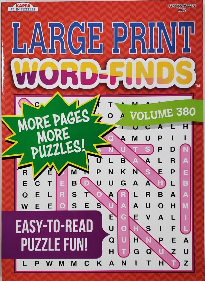 Large Print Word-Finds Puzzle Books Kappa Games,Search,Hunt~ Pick up to 30 Vols