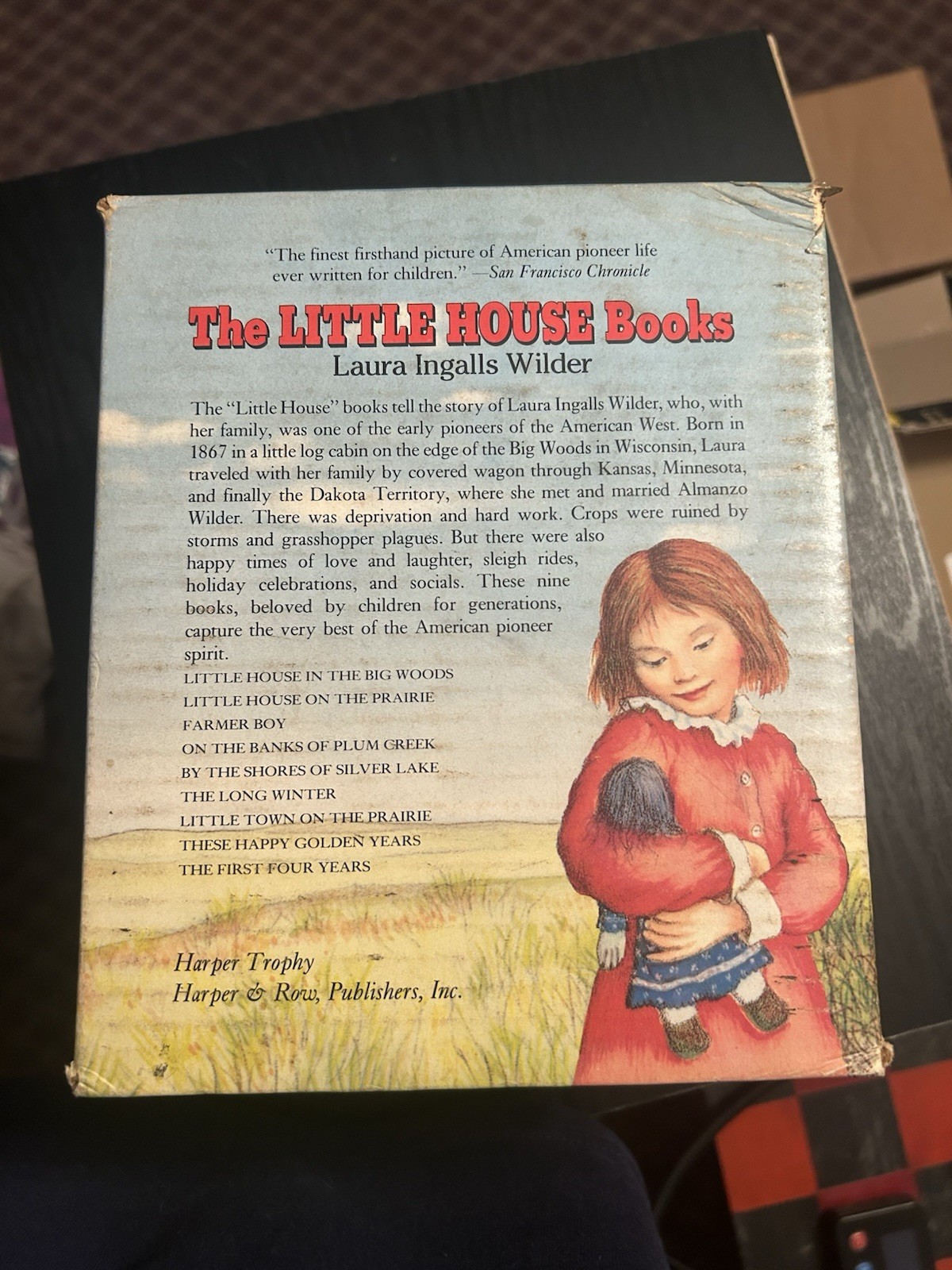 Vintage 1971 Laura Ingalls Wilder Little House On The Prairie 9 Book Box Set PB