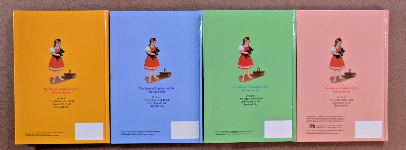 Lot of 4 The Wonderful Wizard of Oz Treasury Collection Pop-Up Books