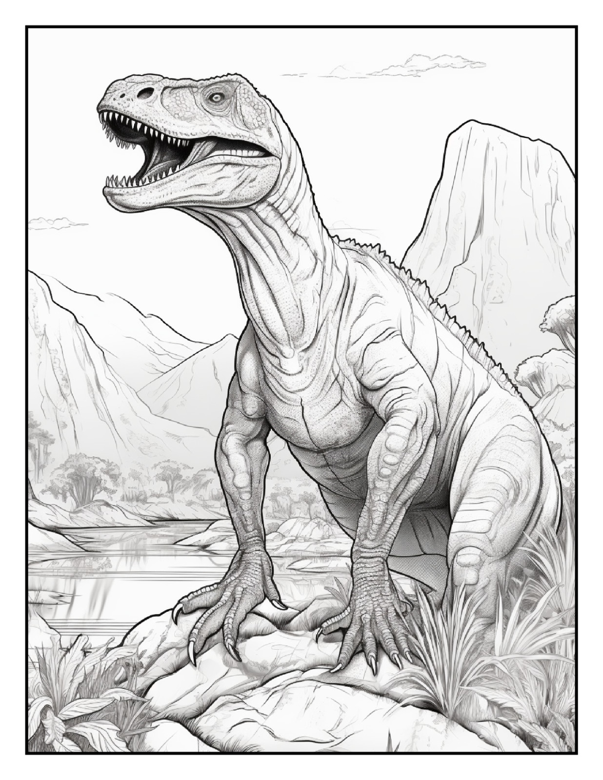 “Cute Dinosaur Coloring Book | Easy, Cute & Relaxing Designs | Perfect Gift Ide