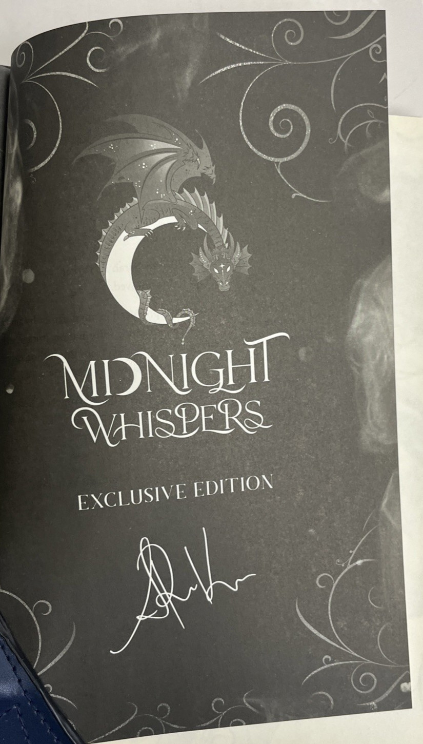 Midnight Whispers Crystal Bloom Trilogy Sarah A. Parker Signed Sprayed Edges NF