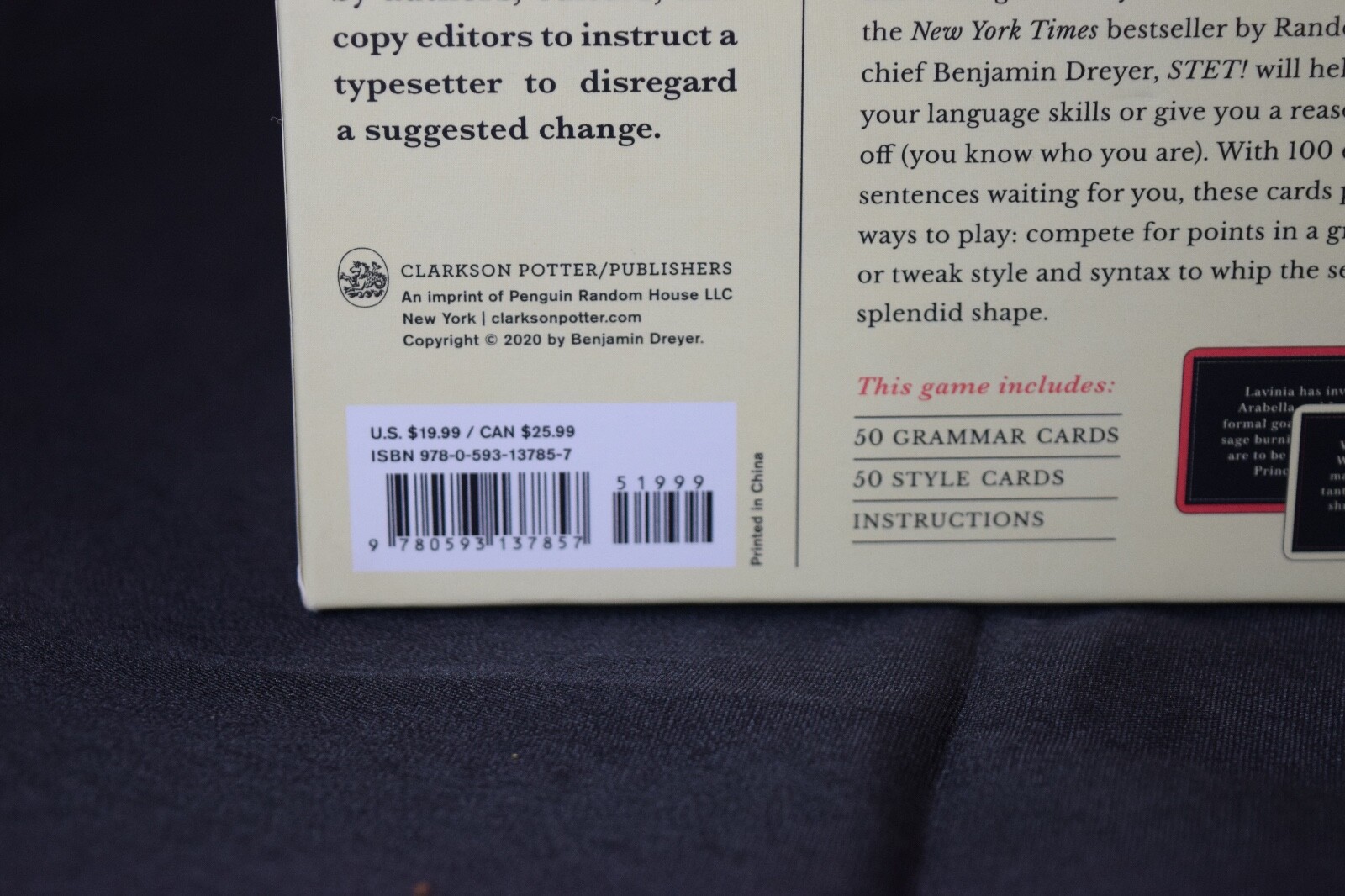 STET! Dreyer’s Game of English: A Game for Language Lovers, Grammar Geeks, and B
