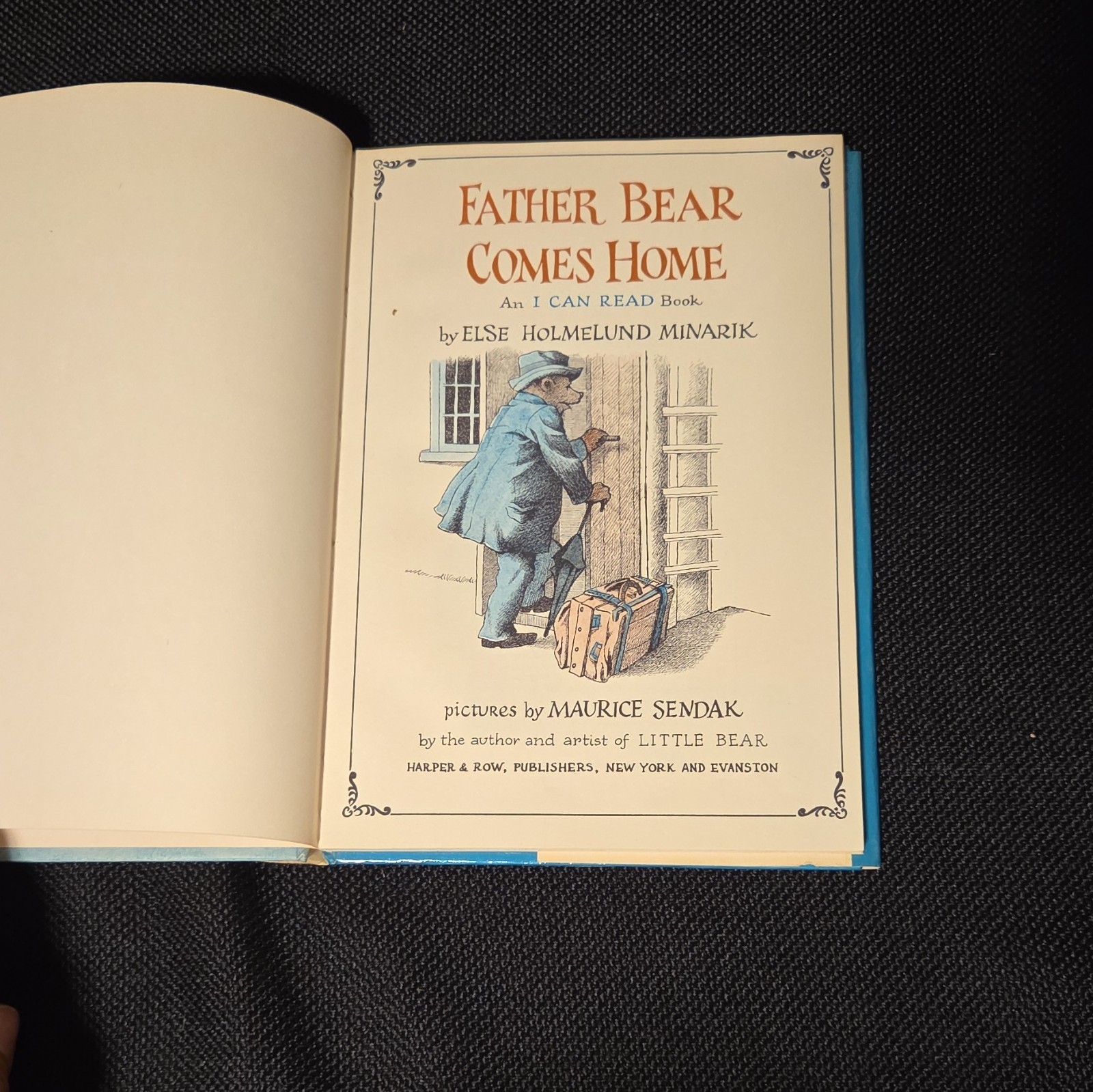 Father Bear Comes Home Minarik Sendak HC 1959 Inscribe 1st Edition Dust Jacket