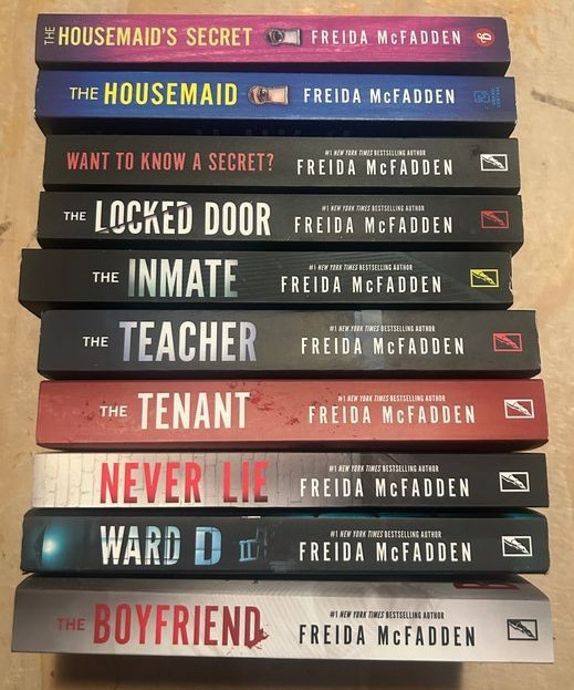 Freida McFadden Lot Of 10 PB Housemaid Trilogy Tenant Ward D Inmate Never Lie