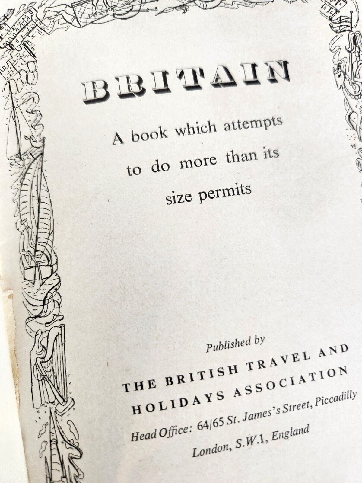 England Vtg 1954 Book Tourist British Travel Association 200 Pages UK Britain