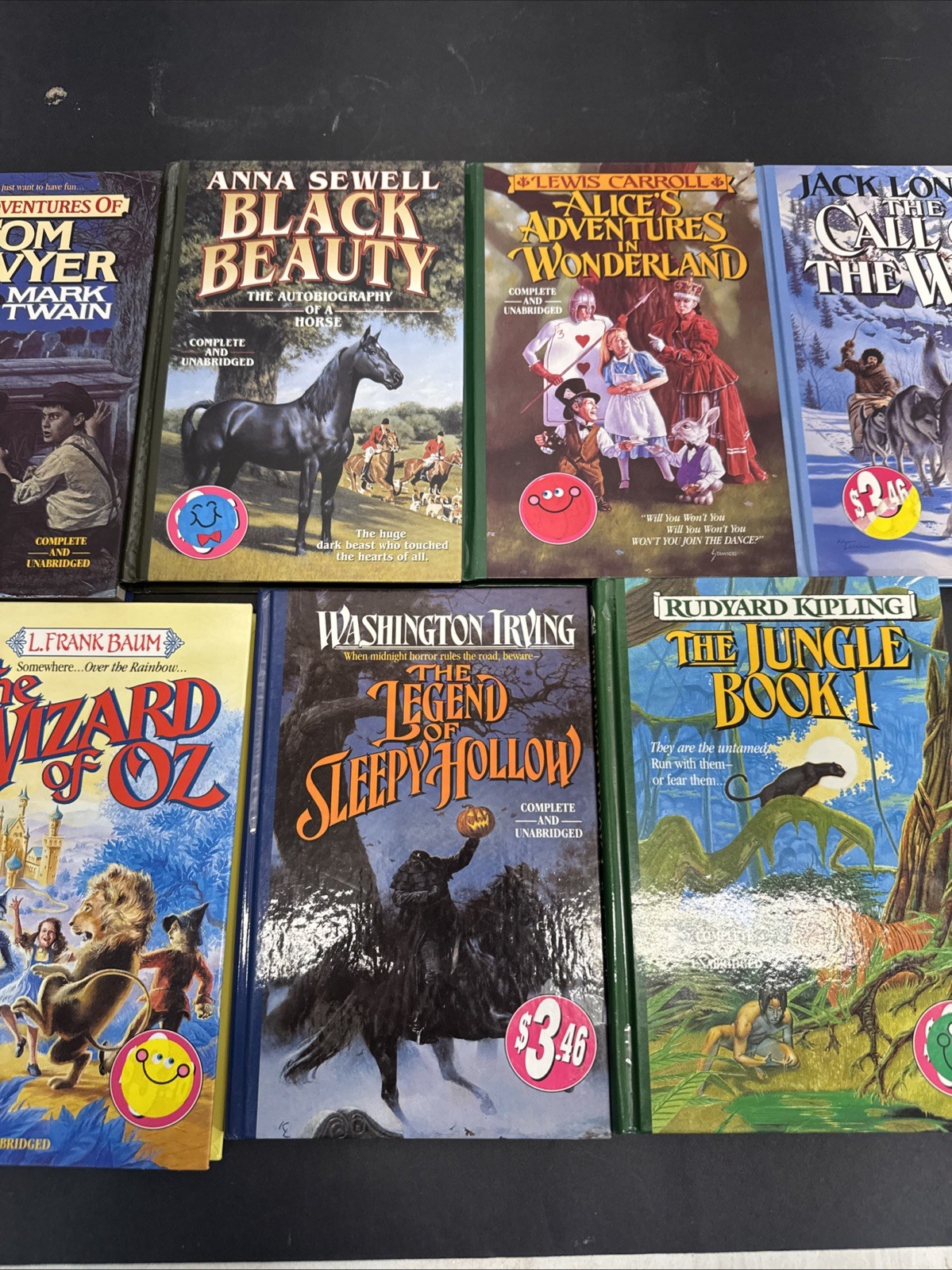 Lot 7 Abdo Illustrated Classics Hardcover Books Tom Sawyer Oz Wonderland Beauty