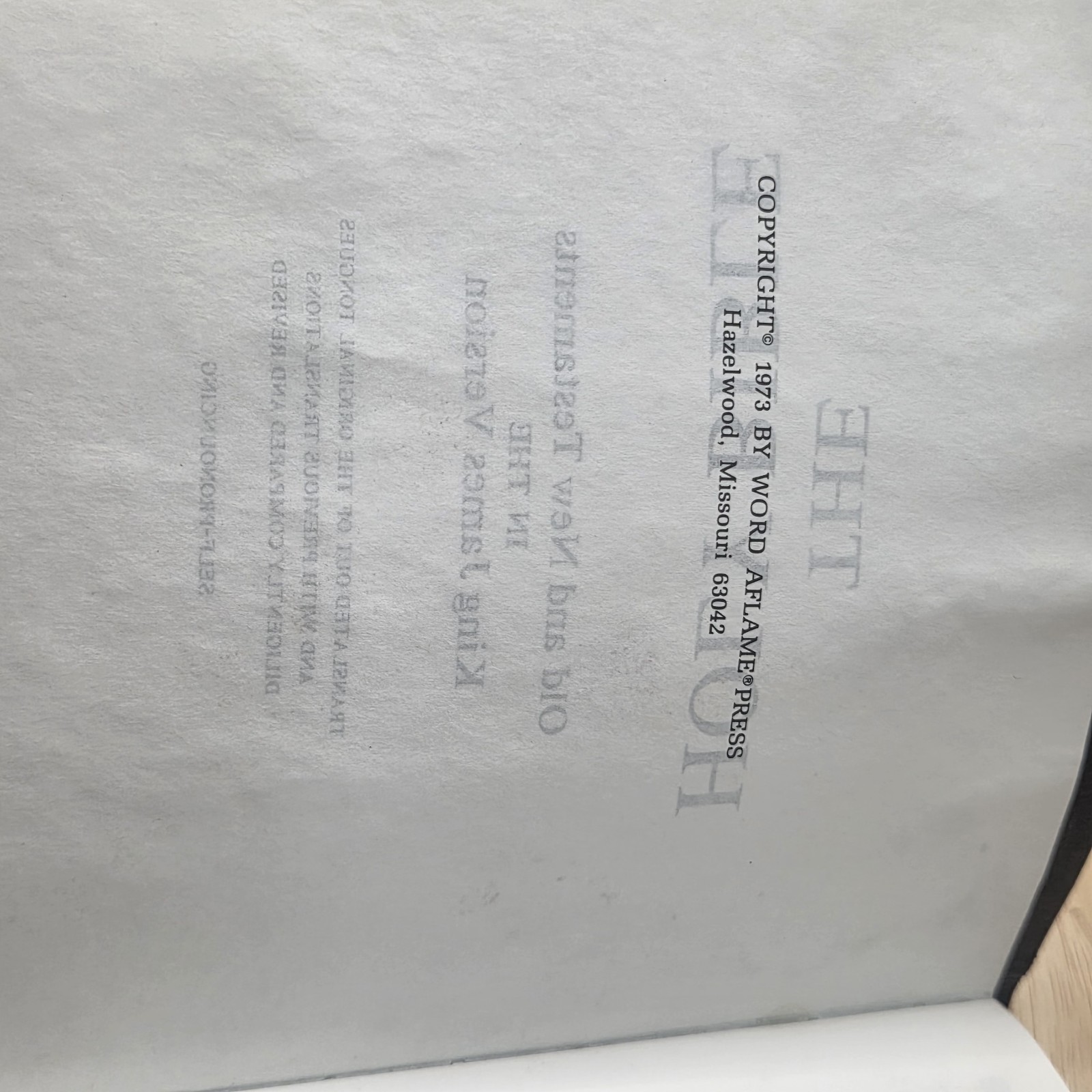 Holy Bible KJV King James Version Red Letter with Concordance Word Aflame 1973